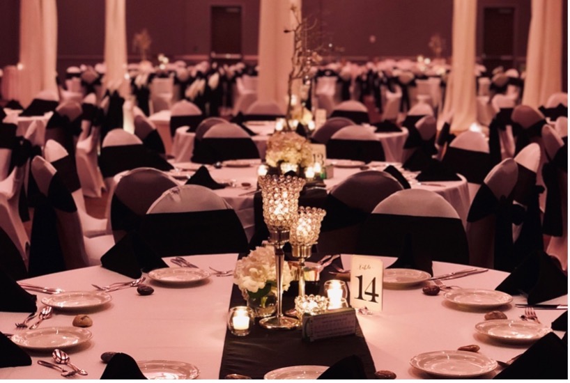 Floral decorations at two different events
